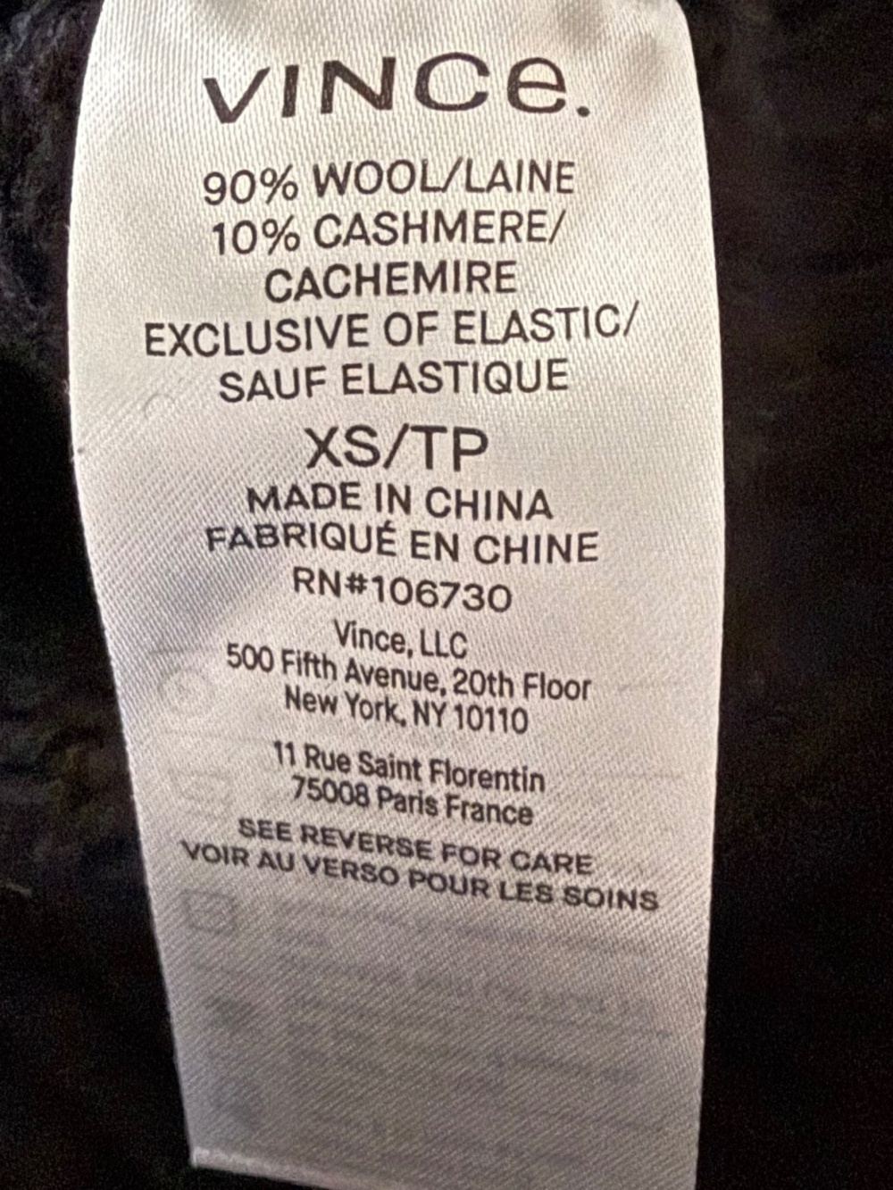 Vince Wool Cashmere Blend V Neck Sweater, Size XS, NEW with Tags - Picture 4 of 13